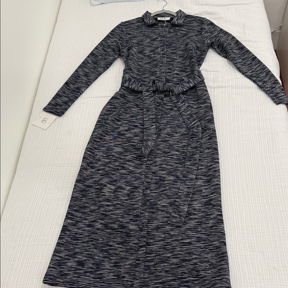 Blank NYC Blue Striped Maxi Dress